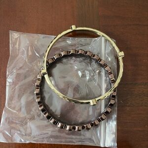 R.J. Graziano Gold and Brown Bracelet Duo